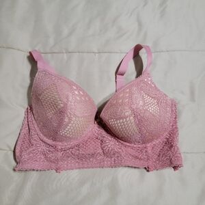 Daisy Fuentes Dusty Pink Lace Bra - Size 38C
